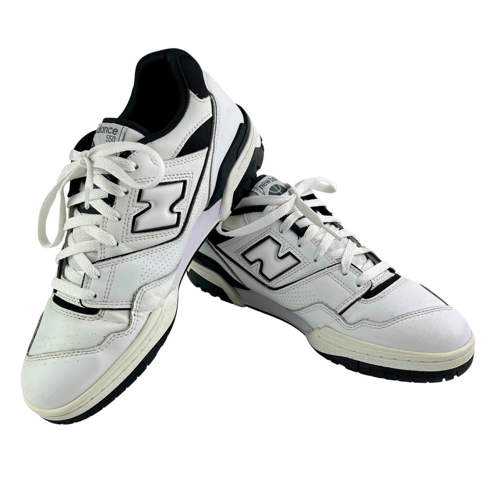 New Balance Sneaker 550 Basketball Retro White Black‎ Mens 10 BB550HA1 Leather